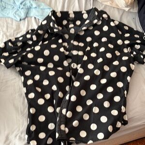 Forever 21 Black and White Polka Dot Top